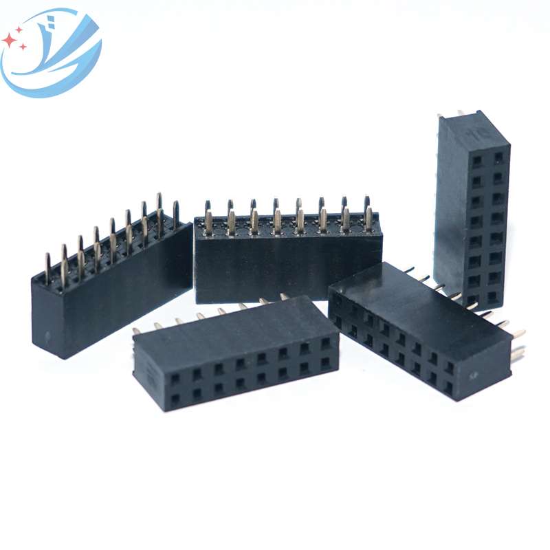 Đầu nối tiêu đề pin nữ 2,54 Pitch 2 Row